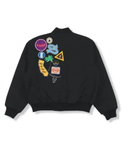 Stüssy Souvenir Stadium Bomber Jacket Black Embroidered 4