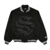 Stüssy Stadium Gothic Black Satin Varsity Jacket (8)