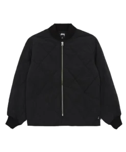 Stussy Women Dice Quilted Liner Jacket Black Minimalist Layer 3