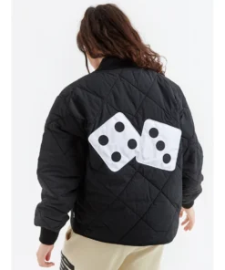 Stussy Women Dice Quilted Liner Jacket Black Minimalist Layer 8