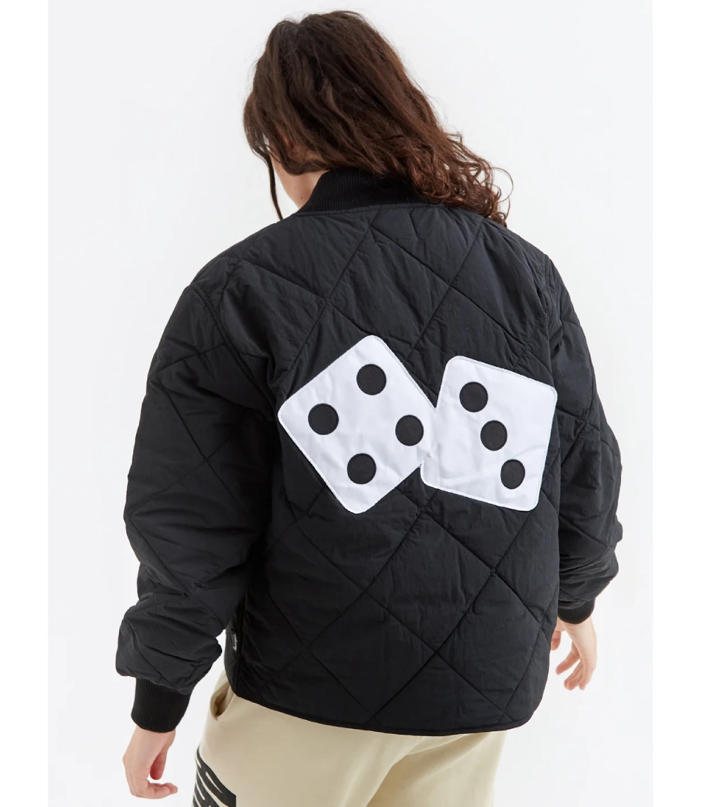 Stussy Women Dice Quilted Liner Jacket Black Minimalist Layer 8