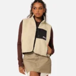 Stüssy 8 Ball Reversible Sherpa Women's Cropped Vest