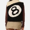 Stussy 8 Ball Reversible Sherpa-Women's Cropped Vest (3)