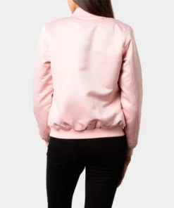 Stussy Union Bomber Satin Jacket Blush Pink Women's Streetwear Bomber (3)