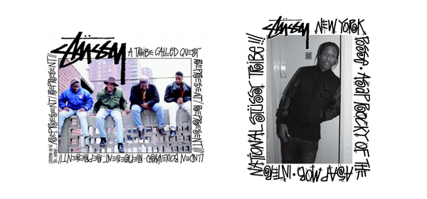A Tribe Called Quest, and subsequently A$AP Mob wearing Stussy