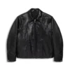 Authentic Stussy Black Leather Garage Jacket SS25 (1)