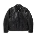 Stussy Black Leather Garage Jacket – SS25 Edition