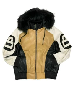Ball Leather Jacket with Fur Hood Robert Phillipe (1)
