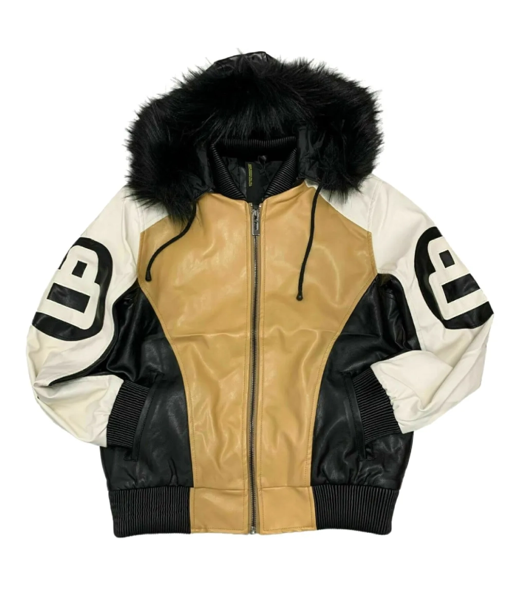 Ball Leather Jacket with Fur Hood Robert Phillipe (1)