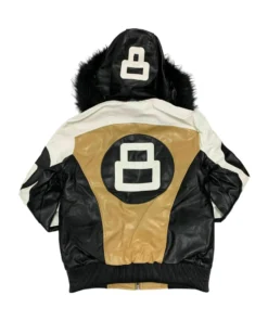 Ball Leather Jacket with Fur Hood Robert Phillipe (2)