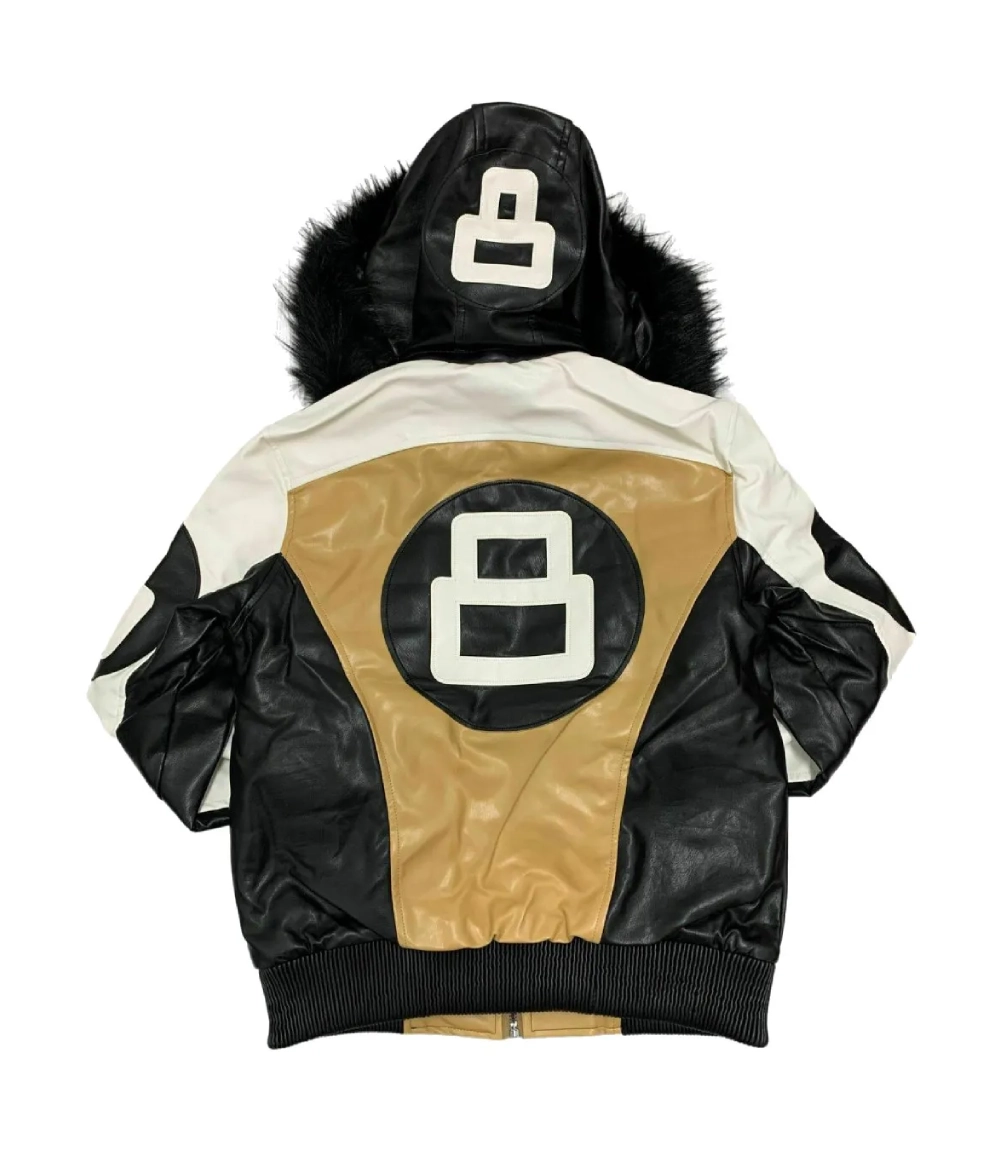 Ball Leather Jacket with Fur Hood Robert Phillipe (2)