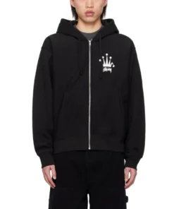 Black Regal Crown Stussy Hoodie (1)