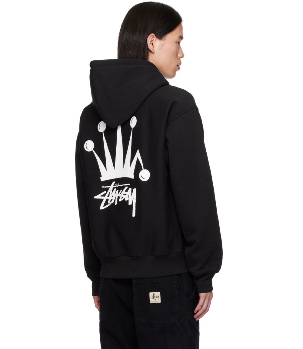 Black Regal Crown Stussy Hoodie (3)