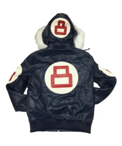 Shadowline 8 Ball Navy Hooded Leather Jacket (2)