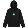 Stussy Bars Logo Appliqué Black Hoodie (2)