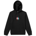 Stussy Bars Logo Appliqué Black Hoodie