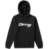 Stussy Black Chenille Appliqué Hoodie Classic Streetwear (1)
