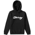 Stussy Black Chenille Appliqué Hoodie – Classic Streetwear