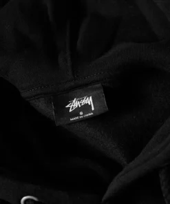 Stussy Black Chenille Appliqué Hoodie Classic Streetwear (2)