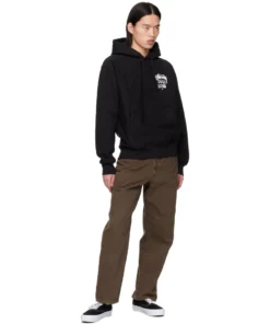 Stussy Black Print Hoodie (1)