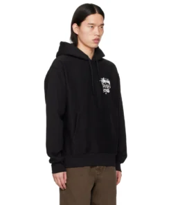 Stussy Black Print Hoodie (3)