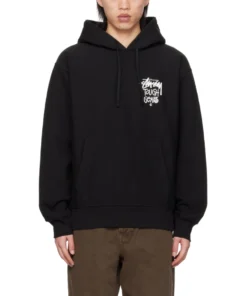 Stussy Black Print Hoodie (4)