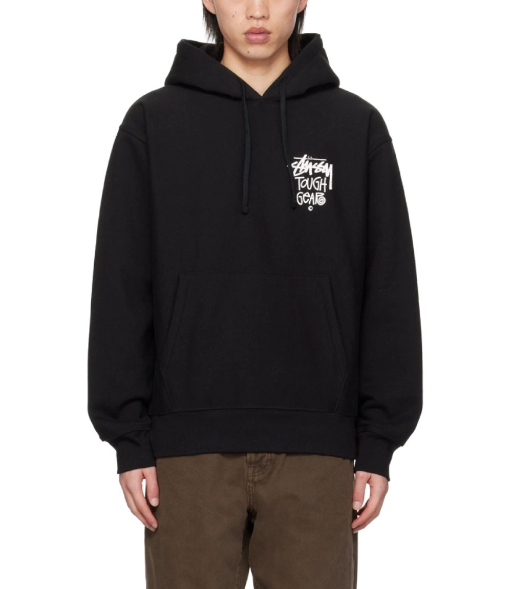 Stussy Black Print Hoodie (4)