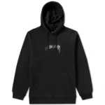 Stussy Black Stock Appliqué Hoodie – Bold Chest Logo