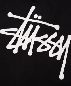 Stussy Black Zip Up Logo Hoodie Stussy Essential (7)