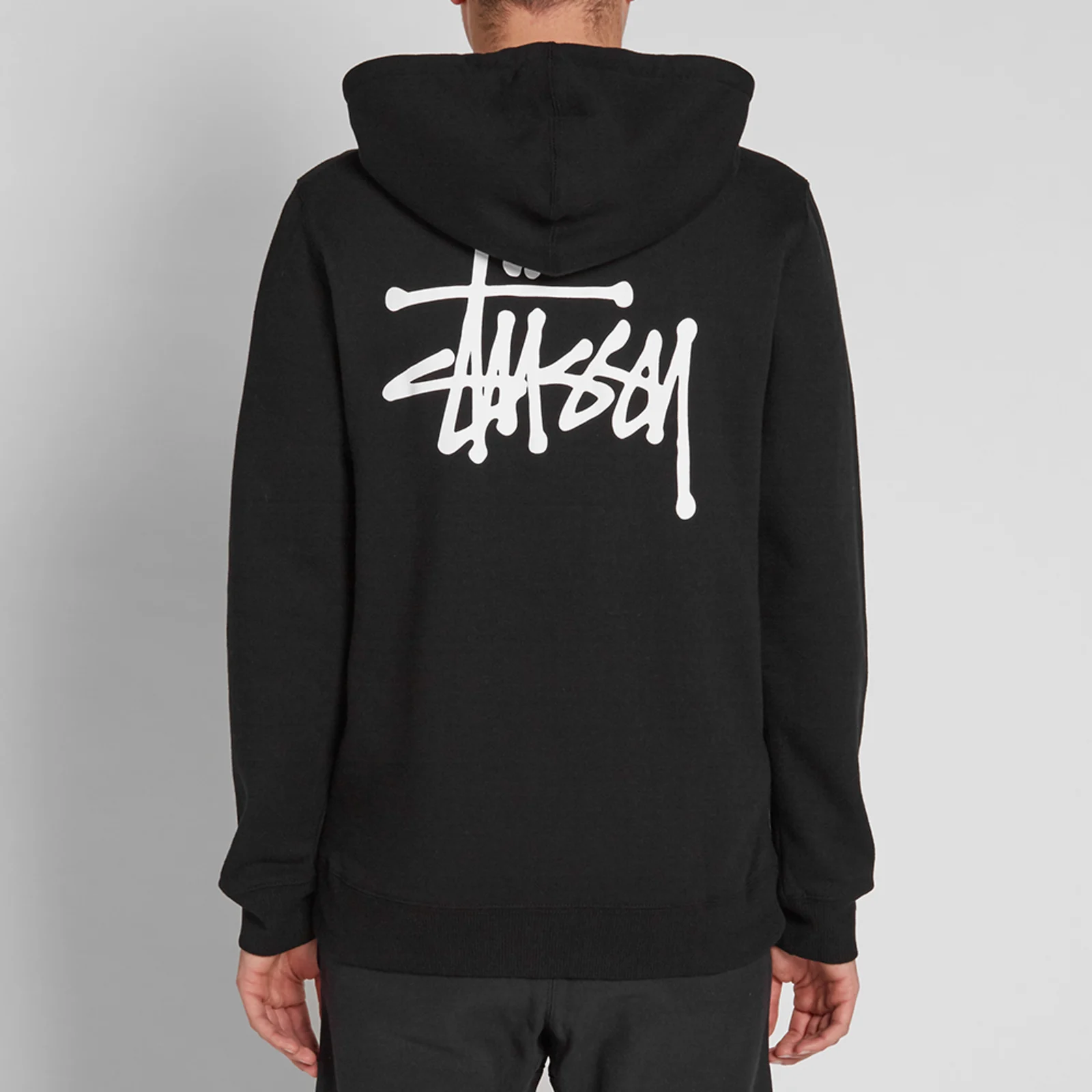 Stussy Black Zip Up Logo Hoodie Stussy Essential (9)
