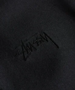 Stussy Black Zip Up Stock Logo Hoodie (3)