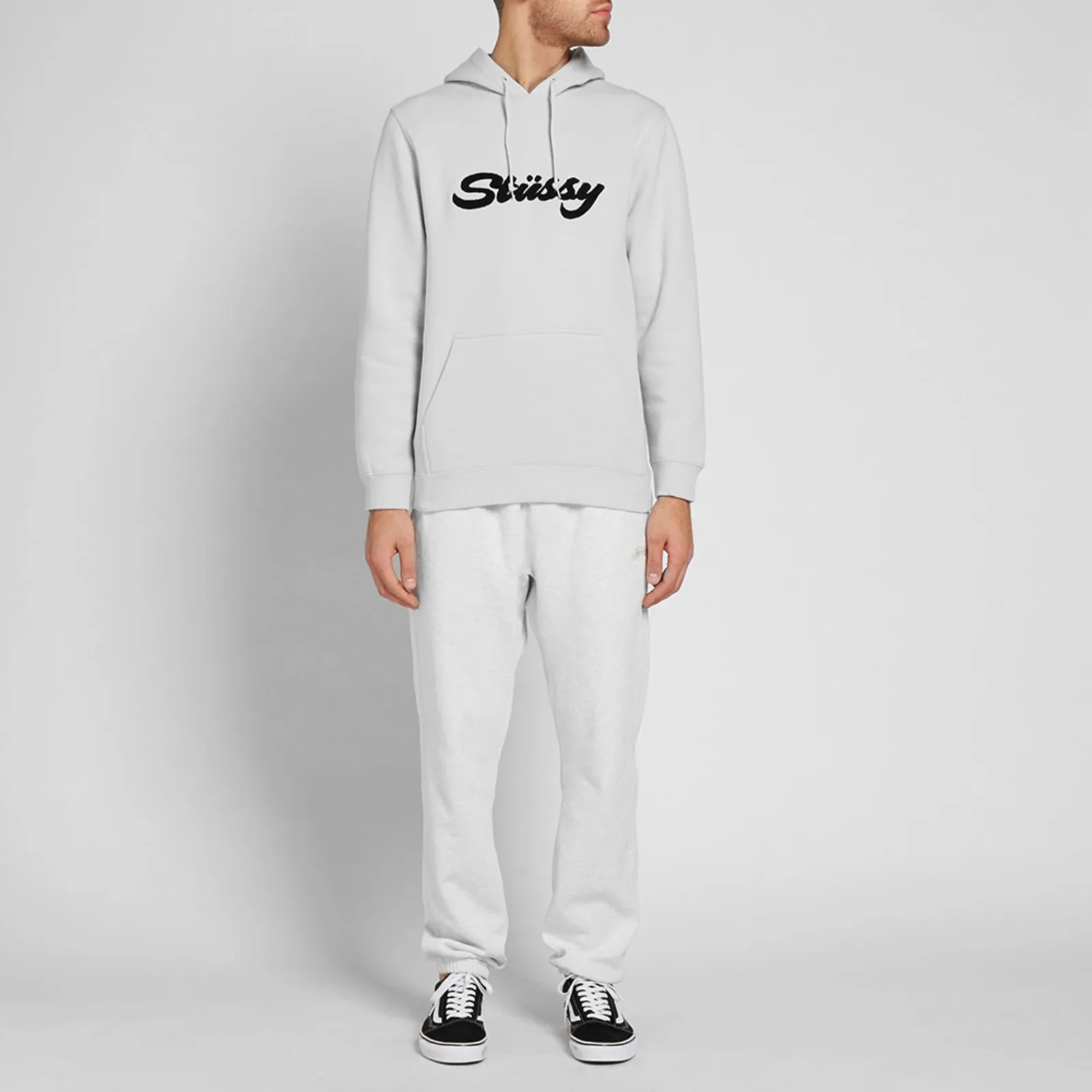 Stussy Fog Chenille Script Hoodie Classic Texture (1)