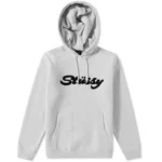 Stussy Fog Chenille Script Hoodie – Classic Texture