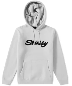 Stussy Fog Chenille Script Hoodie Classic Texture (2)