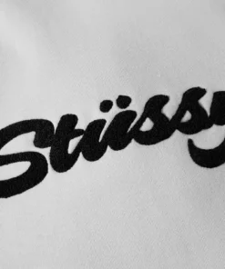 Stussy Fog Chenille Script Hoodie Classic Texture (4)