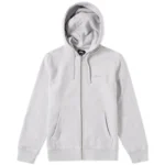 Stussy Grey Zip‑Up Stock Logo Hoodie – Everyday Essential