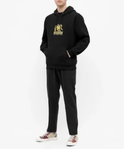 Stussy Lion Logo Black Hoodie Stussy Basic (1)