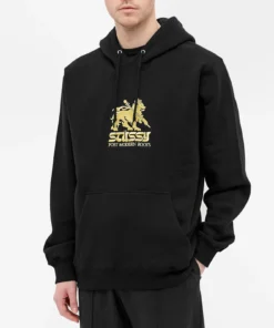 Stussy Lion Logo Black Hoodie Stussy Basic (5)
