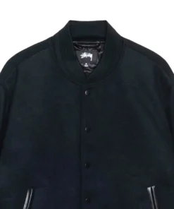 Stussy Melton Wool Varsity Jacket Sport Logo on Back (5)