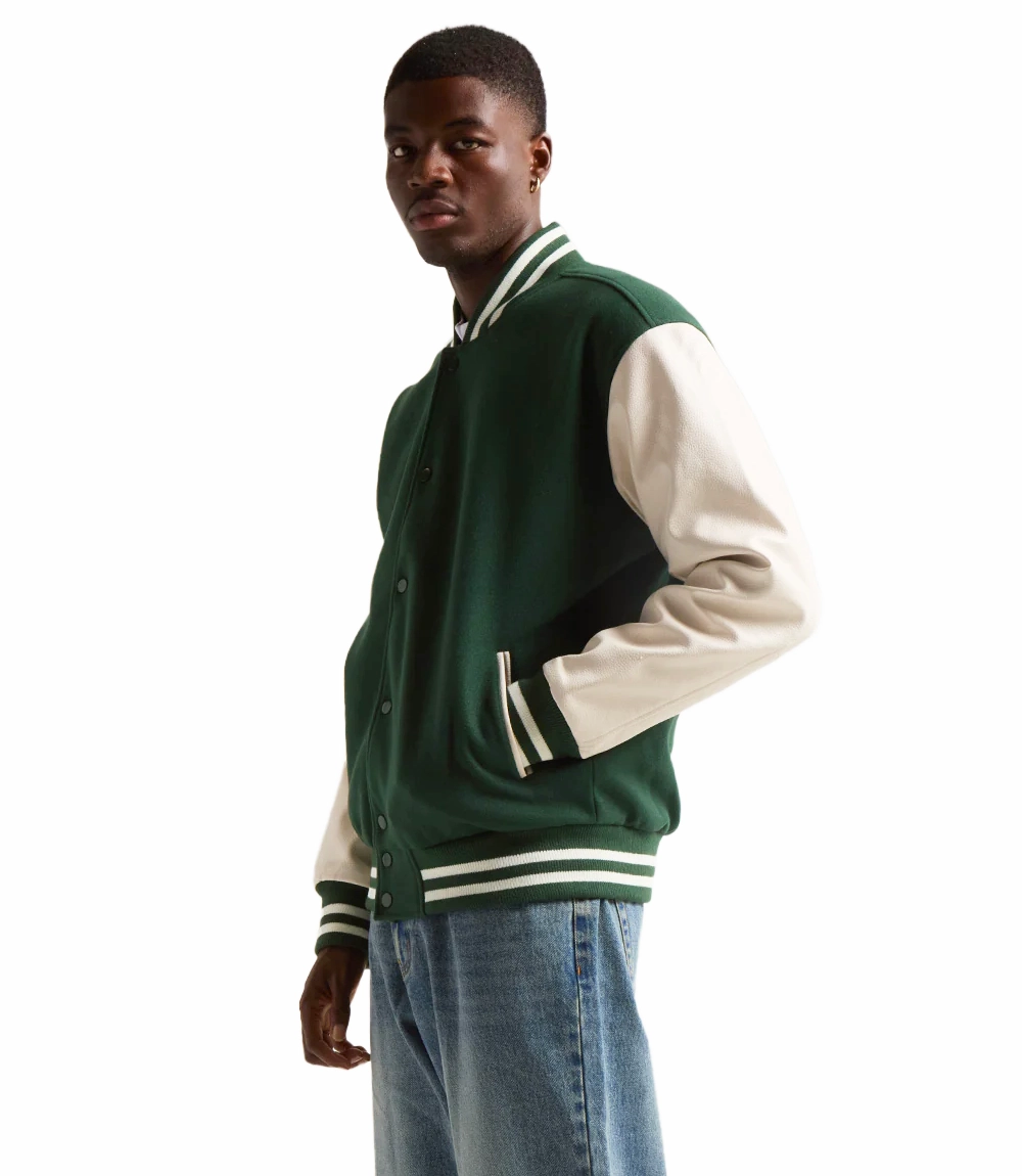 Stussy Kelly Green Varsity Jacket – Wool & Leather Letterman