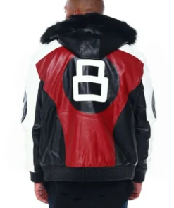 Stussy Mens 8 Ball Red Leather Jacket Robert Phillipe Edition (1)