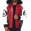 Stussy Mens 8 Ball Red Leather Jacket Robert Phillipe Edition (3)