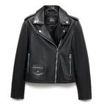 Stussy Ravene Noir Jacket – Premium Black Leather Biker Jacket