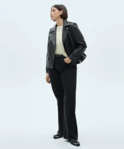 Stussy Ravene Noir Jacket Premium Black Leather Biker Jacket for Men and Women (14)