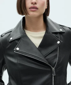 Stussy Ravene Noir Jacket Premium Black Leather Biker Jacket for Men and Women (16)