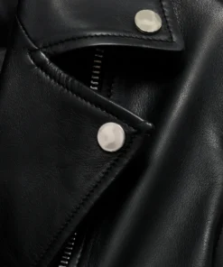 Stussy Ravene Noir Jacket Premium Black Leather Biker Jacket for Men and Women (17)