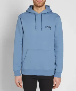 Stussy Smooth Stock Blue Hoodie (7)