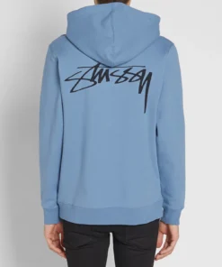 Stussy Smooth Stock Blue Hoodie (8)