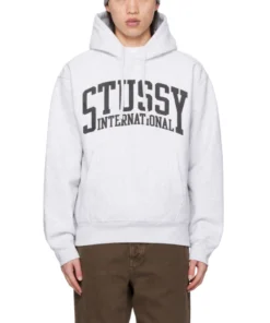 Stussy White International Logo Hoodie (1)
