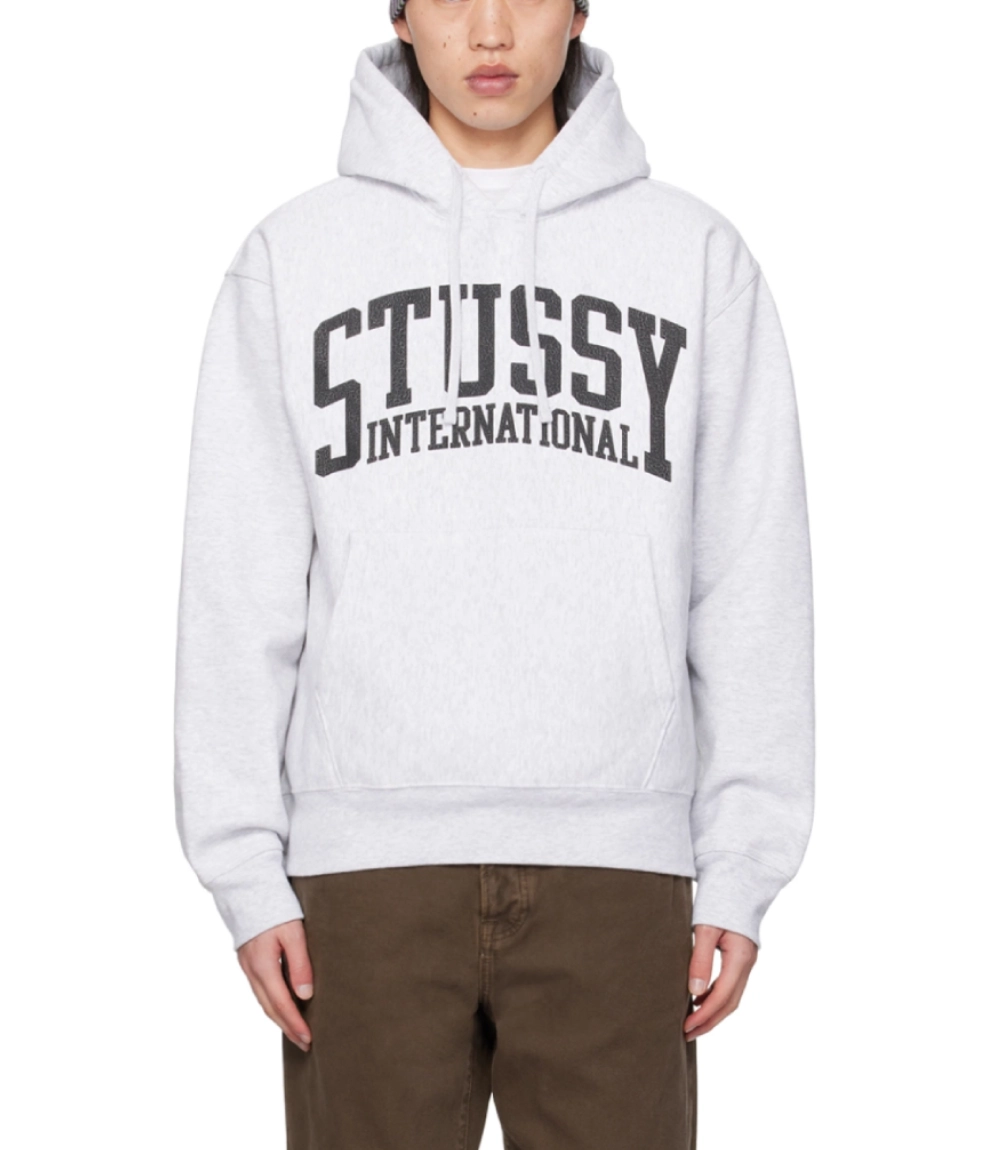Stussy White International Logo Hoodie (1)